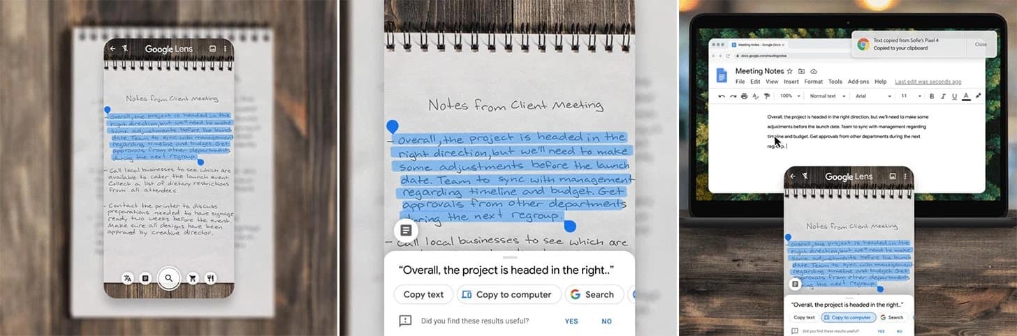 Mobile OCR apps selecting text from photographed documents