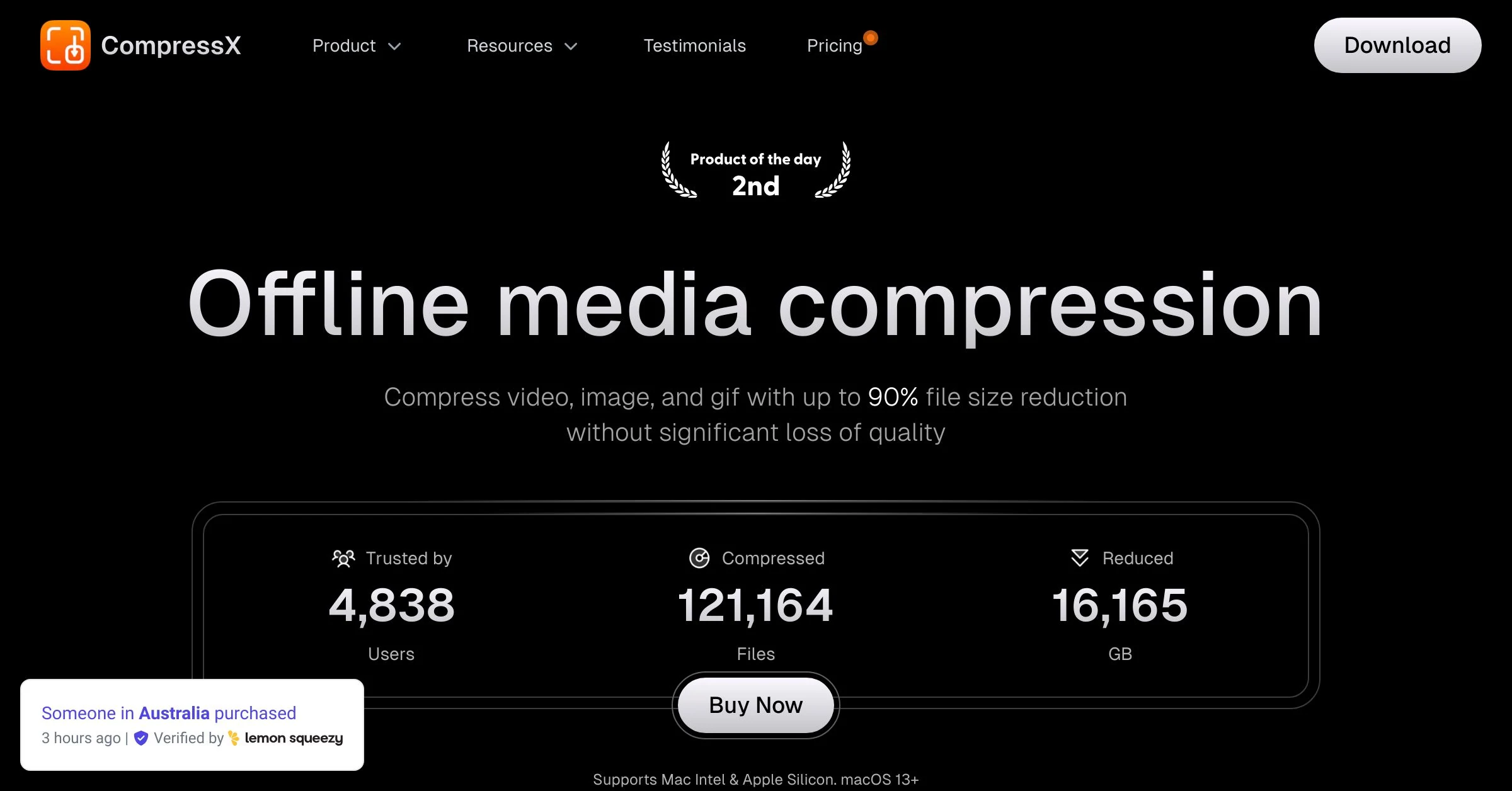 2. CompressX - Powerful offline media compression screenshot